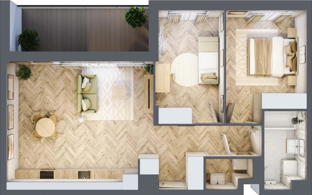 3 pokoje, mieszkanie 67,27 m², piętro 3, oferta nr 32, Tuwima Park, Grójec, ul. Poetów 2