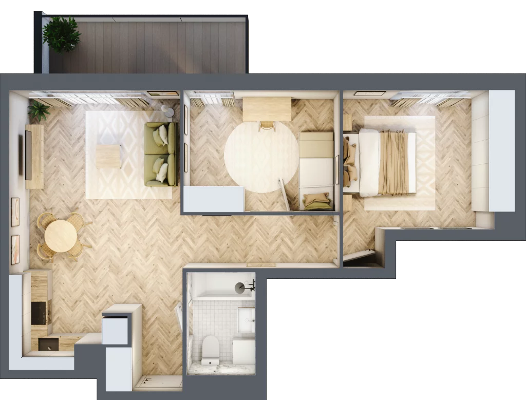 3 pokoje, mieszkanie 58,81 m², piętro 3, oferta nr 41, Tuwima Park, Grójec, ul. Poetów 2