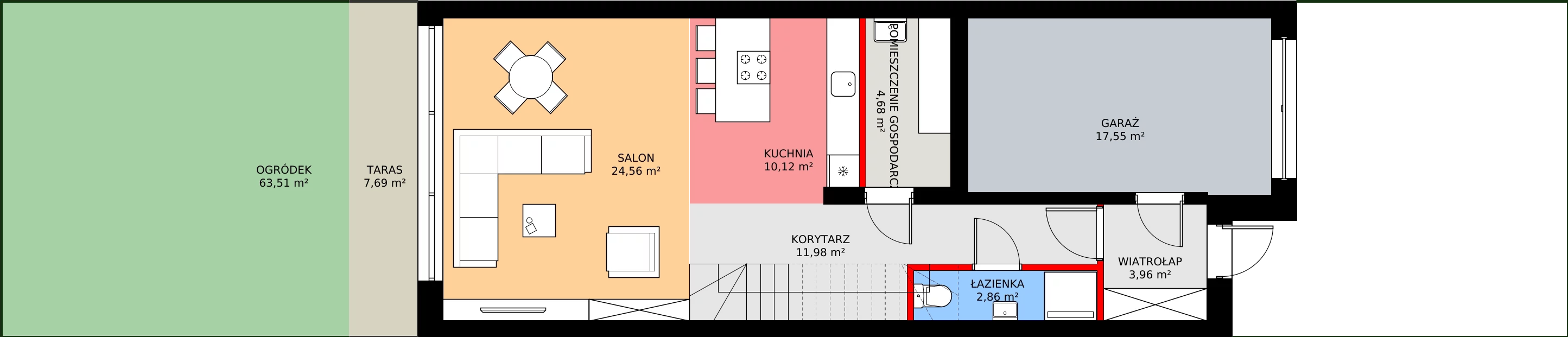 Dom 149,32 m², oferta nr B, Tarasy Sibeliusa, Wrocław, Jagodno, Krzyki, ul. Sibeliusa