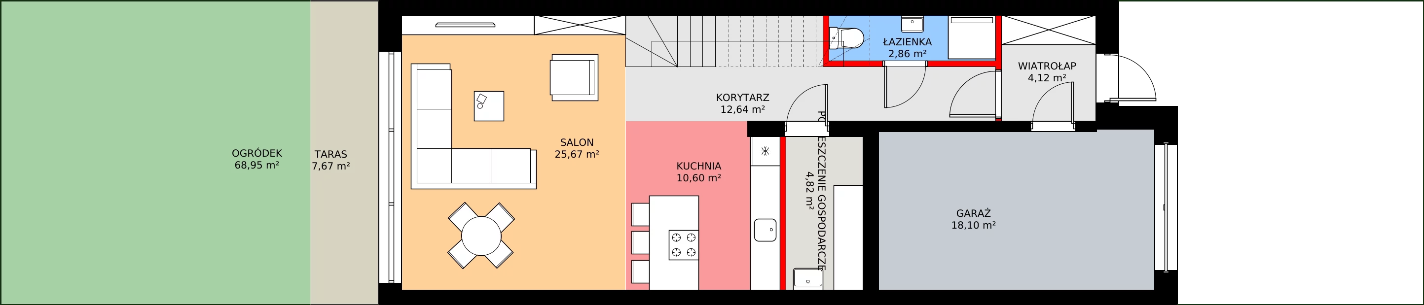 Dom 156,36 m², oferta nr C, Tarasy Sibeliusa, Wrocław, Jagodno, Krzyki, ul. Sibeliusa