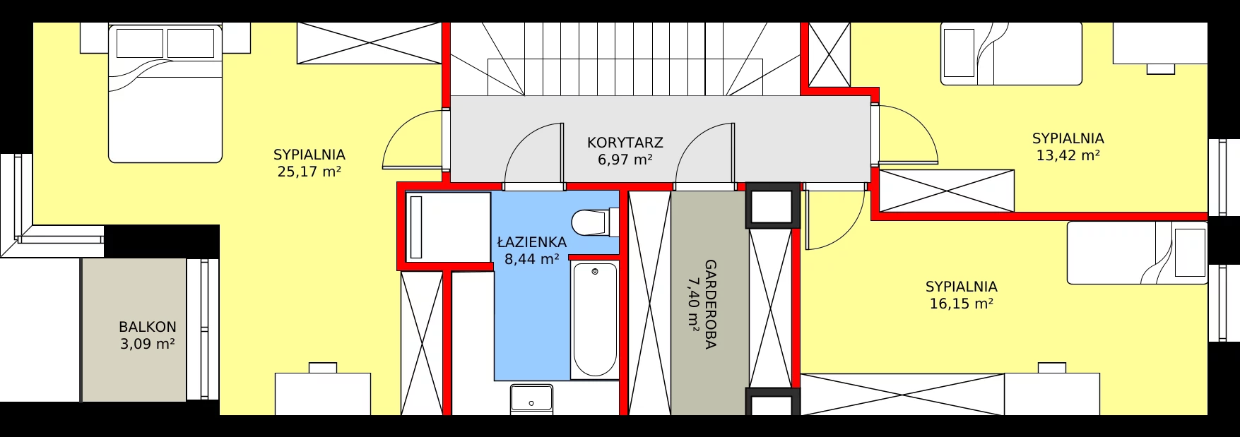 Dom 156,36 m², oferta nr C, Tarasy Sibeliusa, Wrocław, Jagodno, Krzyki, ul. Sibeliusa