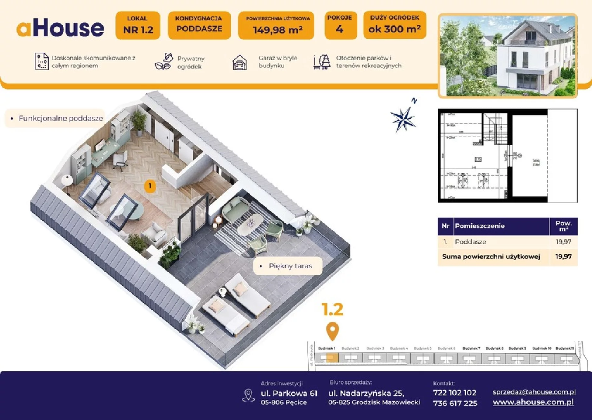 Dom 149,98 m², oferta nr B1/2, Pęcice, Pęcice, ul. Parkowa 61