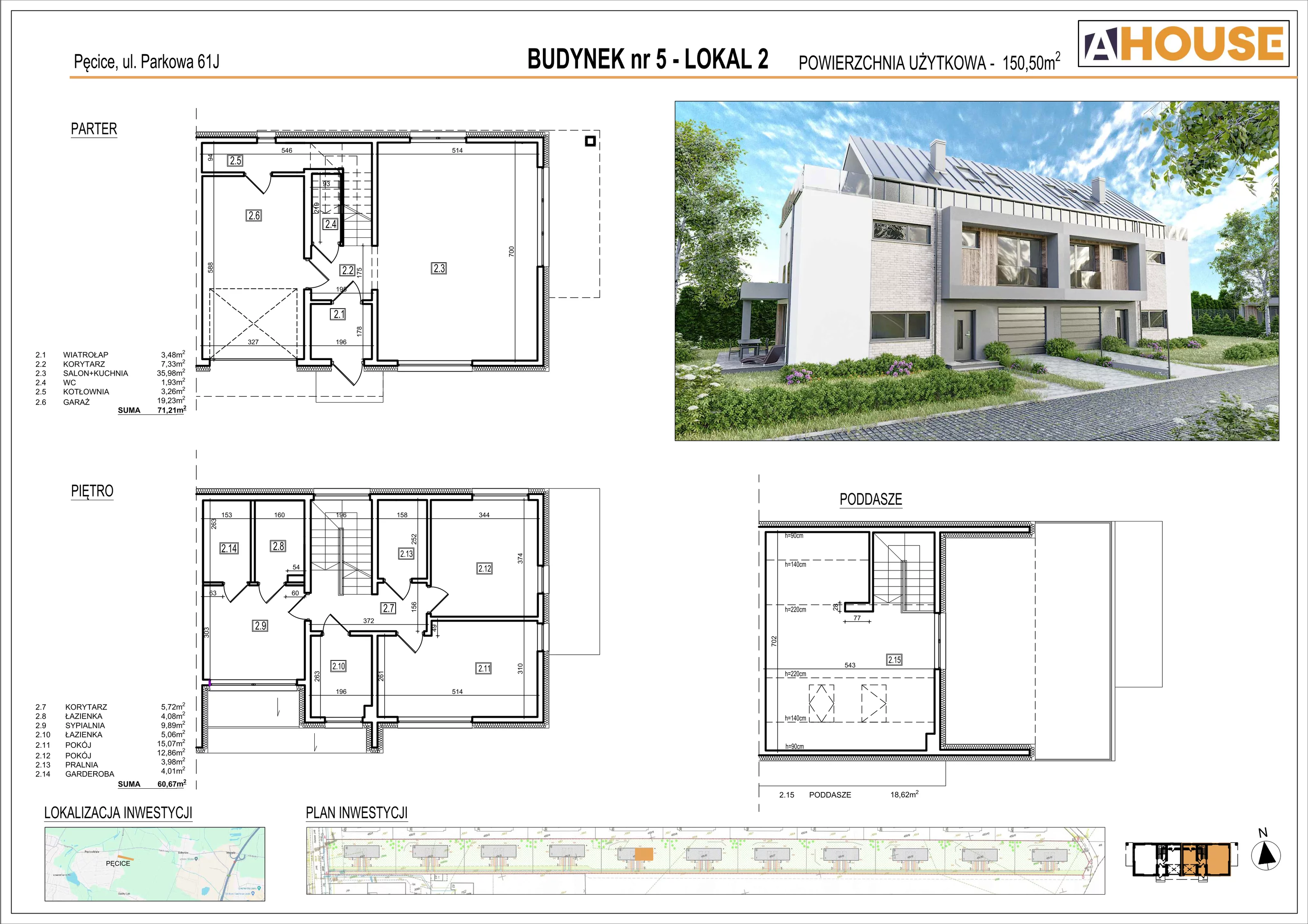 Dom 150,68 m², oferta nr B5/2 GOTOWE do zamieszkania, Pęcice, Pęcice, ul. Parkowa 61