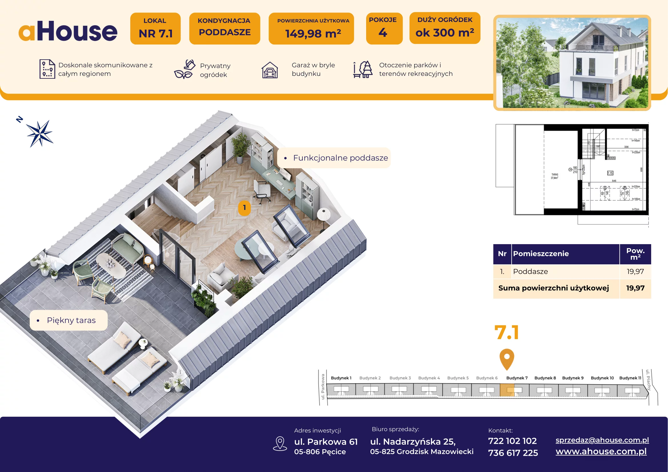 Dom 149,98 m², oferta nr B7/1, Pęcice, Pęcice, ul. Parkowa 61
