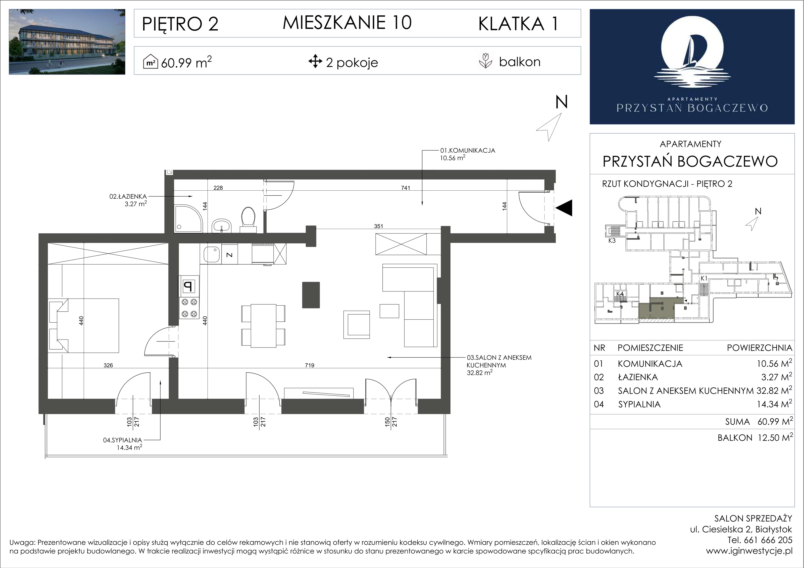 2 pokoje, apartament 60,99 m², piętro 2, oferta nr 10, Przystań Bogaczewo, Bogaczewo, ul. Bogaczewo 33a