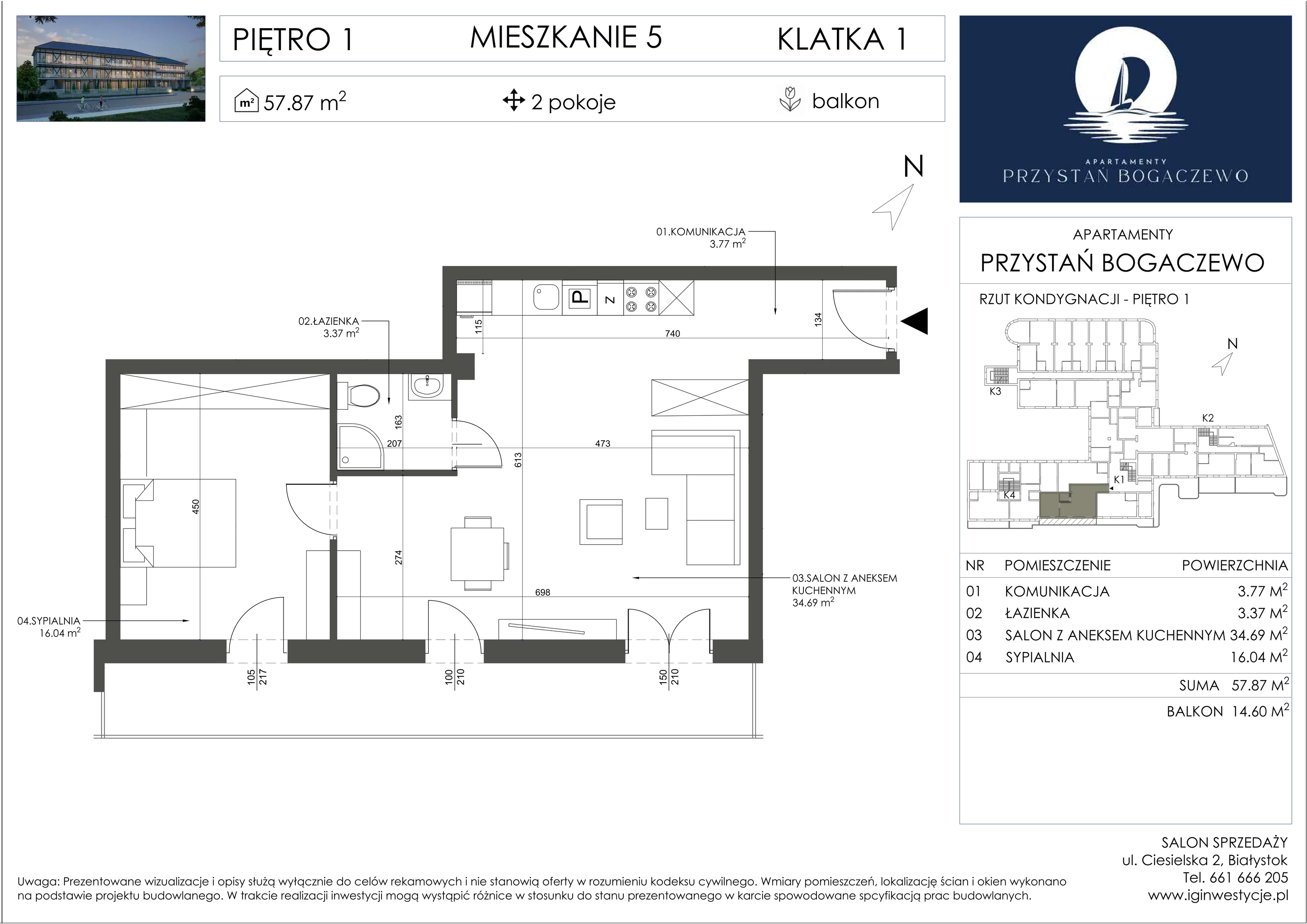 2 pokoje, apartament 57,87 m², piętro 1, oferta nr 5, Przystań Bogaczewo, Bogaczewo, ul. Bogaczewo 33a