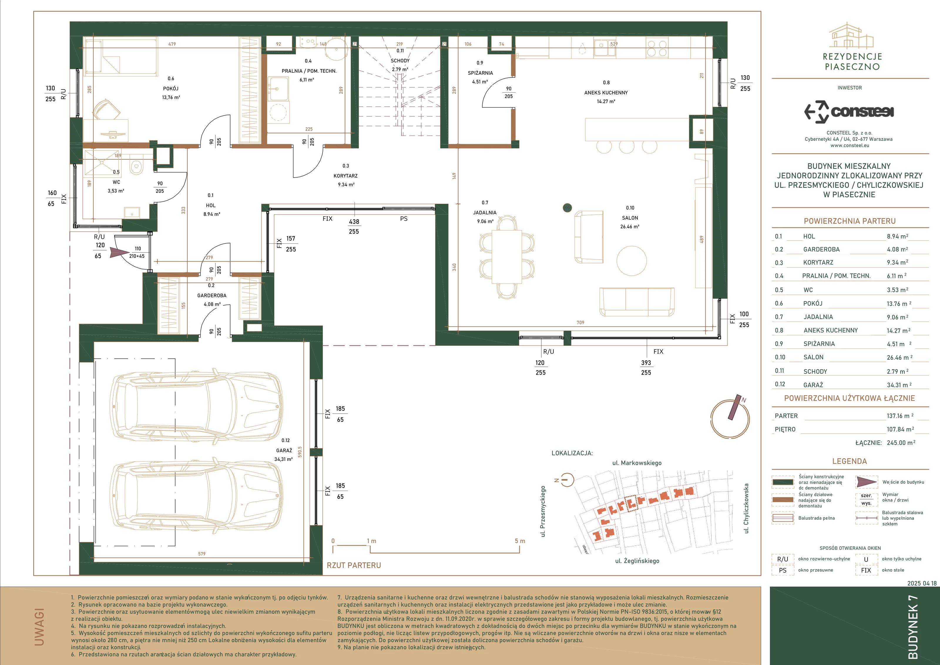 Dom 245,00 m², oferta nr 7, Rezydencje Piaseczno, Piaseczno, ul. Markowskiego/ Żeglińskiego 