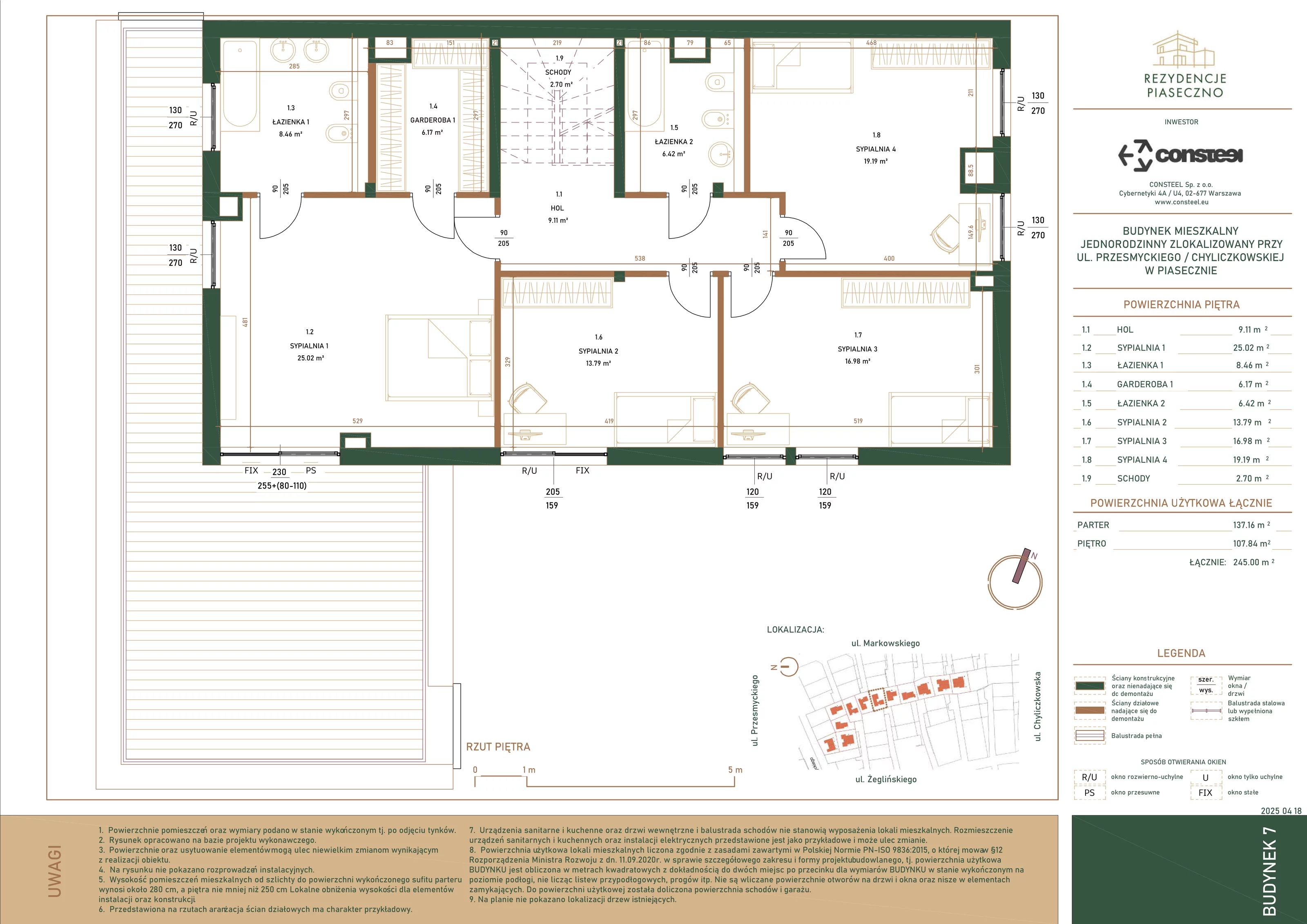 Dom 245,00 m², oferta nr 7, Rezydencje Piaseczno, Piaseczno, ul. Markowskiego/ Żeglińskiego 