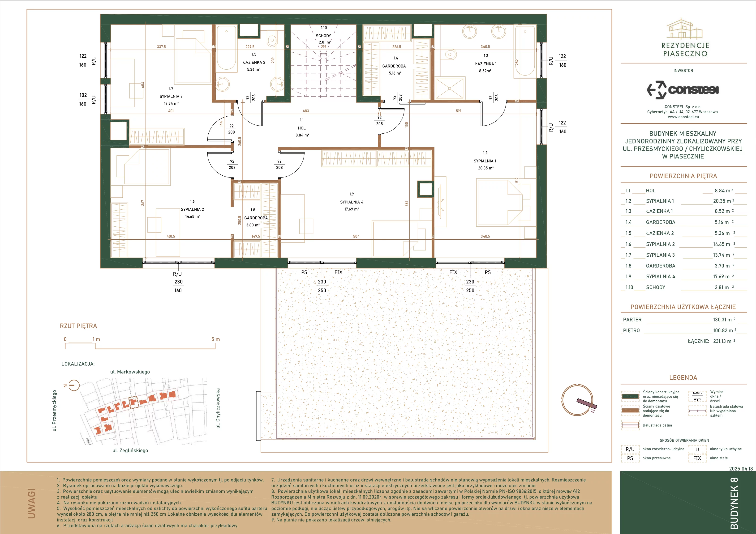 Dom 231,13 m², oferta nr 8, Rezydencje Piaseczno, Piaseczno, ul. Markowskiego/ Żeglińskiego 