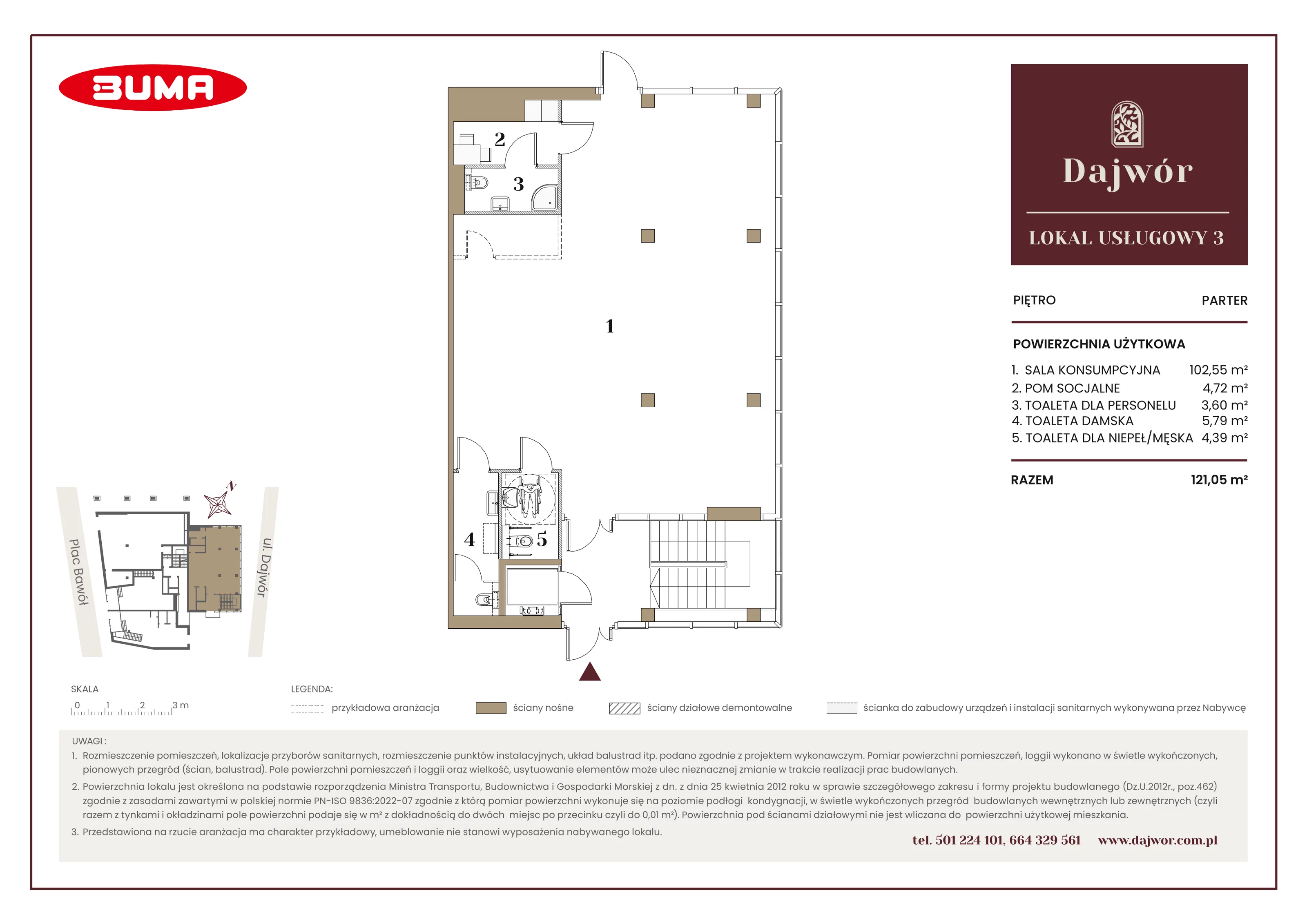 Lokal użytkowy 118,15 m², oferta nr LU-3, Dajwór - lokale użytkowe, Kraków, Stare Miasto, Kazimierz, ul. Dajwór