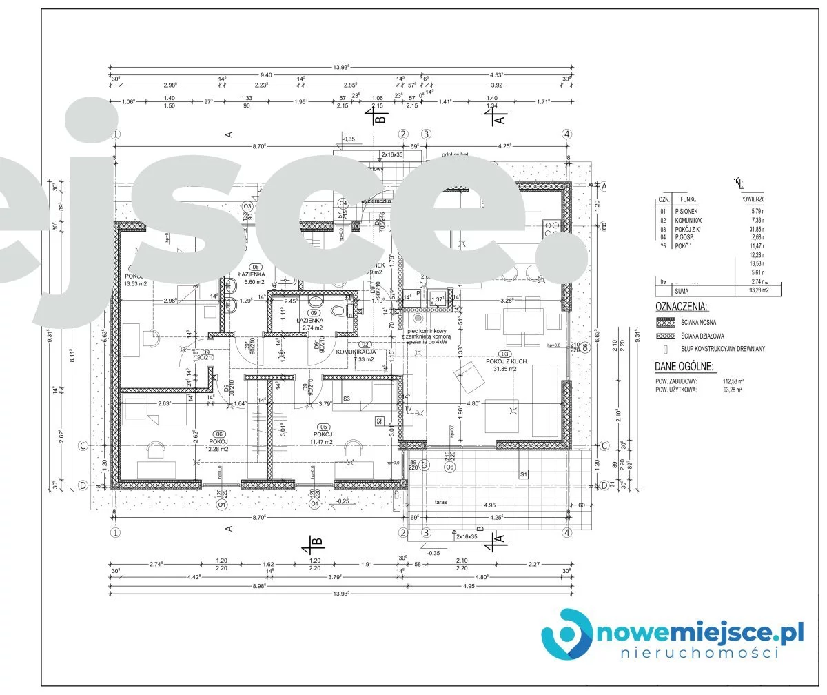 Dom i rezydencja 94,00 m², oferta nr , 10/NWM/DS-322, Kukinka