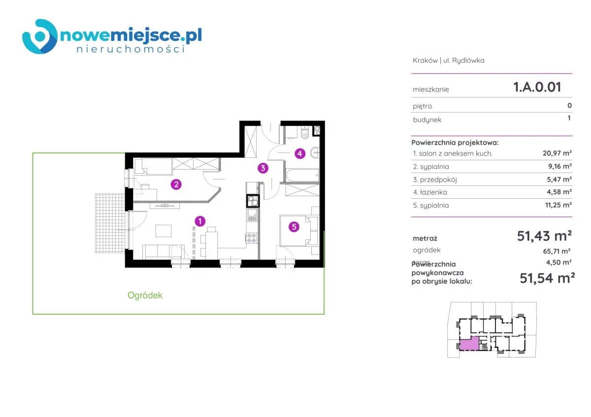 Biuro 51,54 m², oferta nr , 6/NWM/LS-523, Kraków, Podgórze, Rydlówka