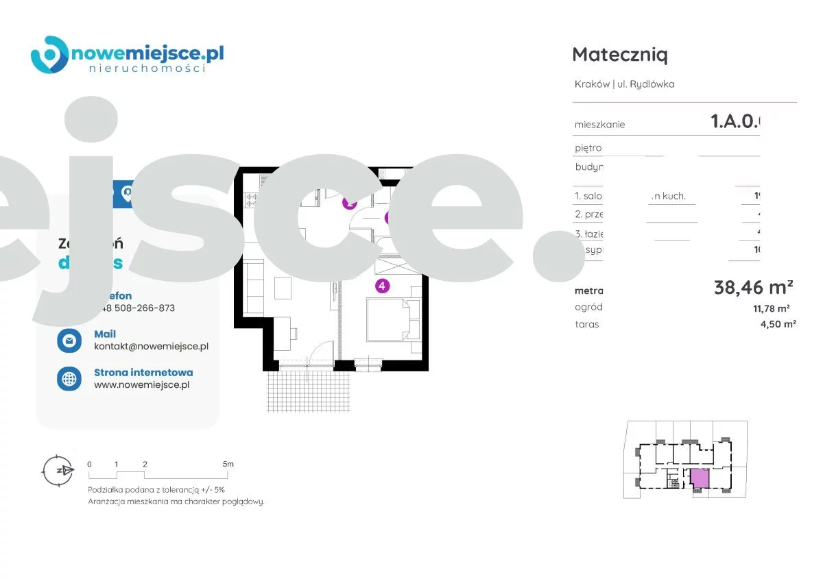 2 pokoje, mieszkanie 38,46 m², parter, oferta nr , 1.A.0.08-327, Kraków, Podgórze, Rydlówka