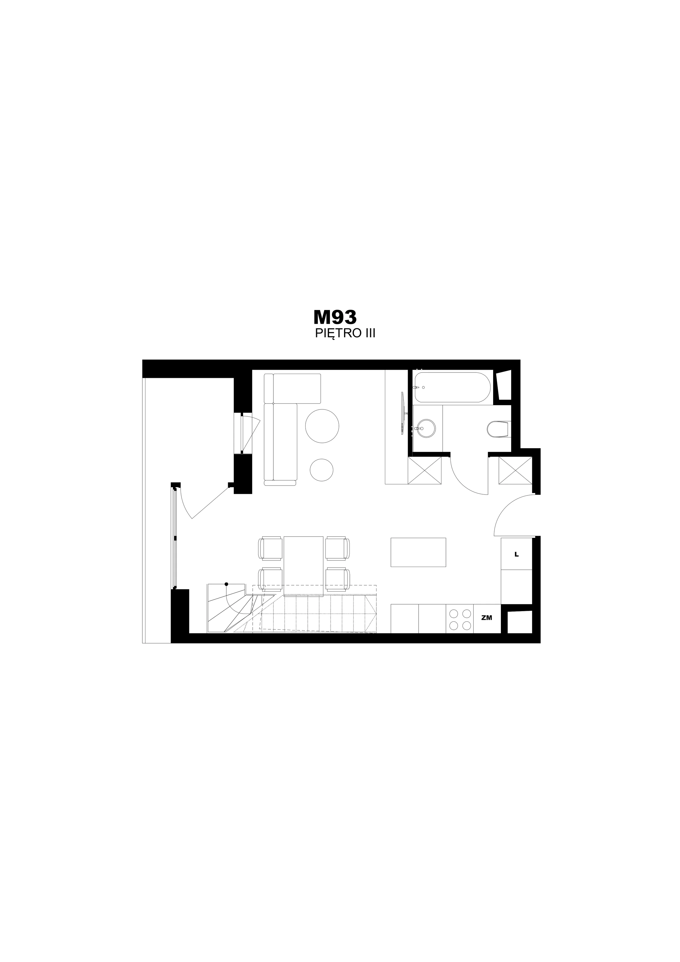 3 pokoje, mieszkanie 64,63 m², piętro 3, oferta nr 93, Apartamenty Poligonowa 4, Lublin, Sławin, ul. Poligonowa
