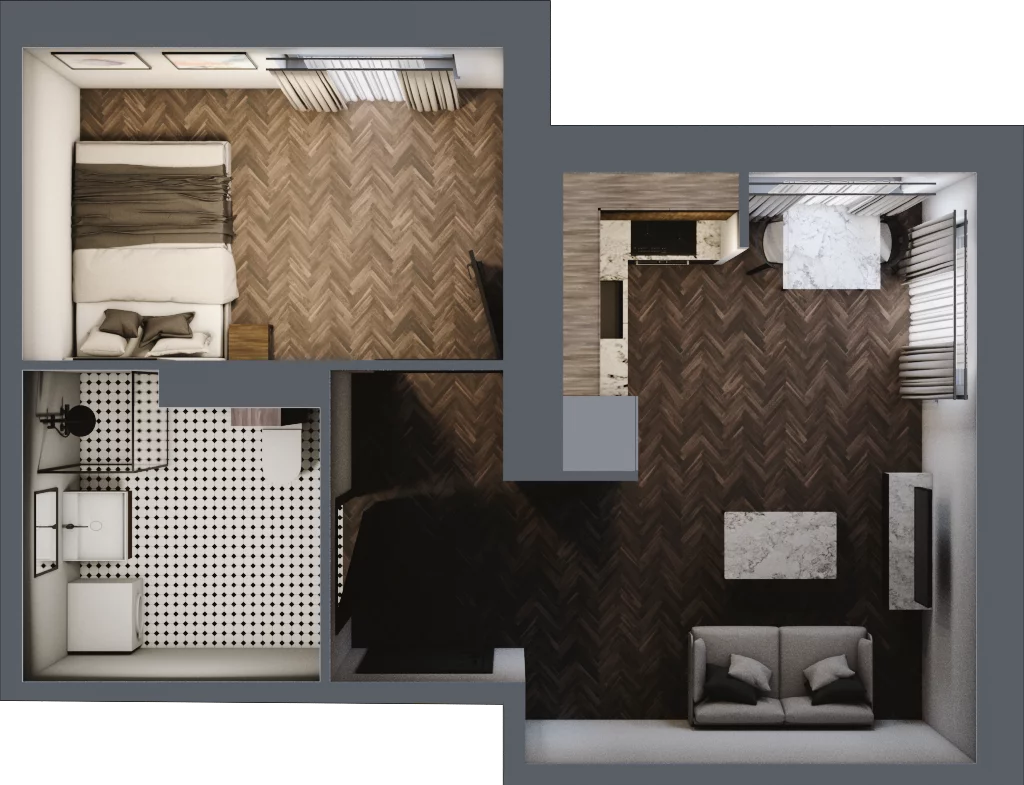 2 pokoje, mieszkanie 34,30 m², piętro 2, oferta nr M5, Piekarska 39, Lublin, Za Cukrownią, ul. Piekarska 39