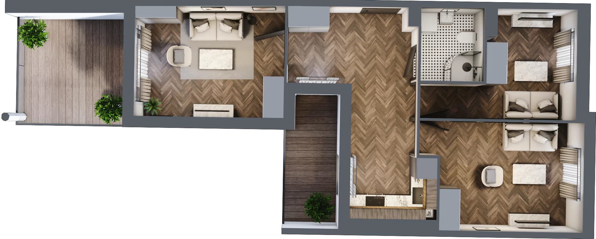 3 pokoje, mieszkanie 56,45 m², piętro 2, oferta nr M3, Piekarska 39, Lublin, Za Cukrownią, ul. Piekarska 39
