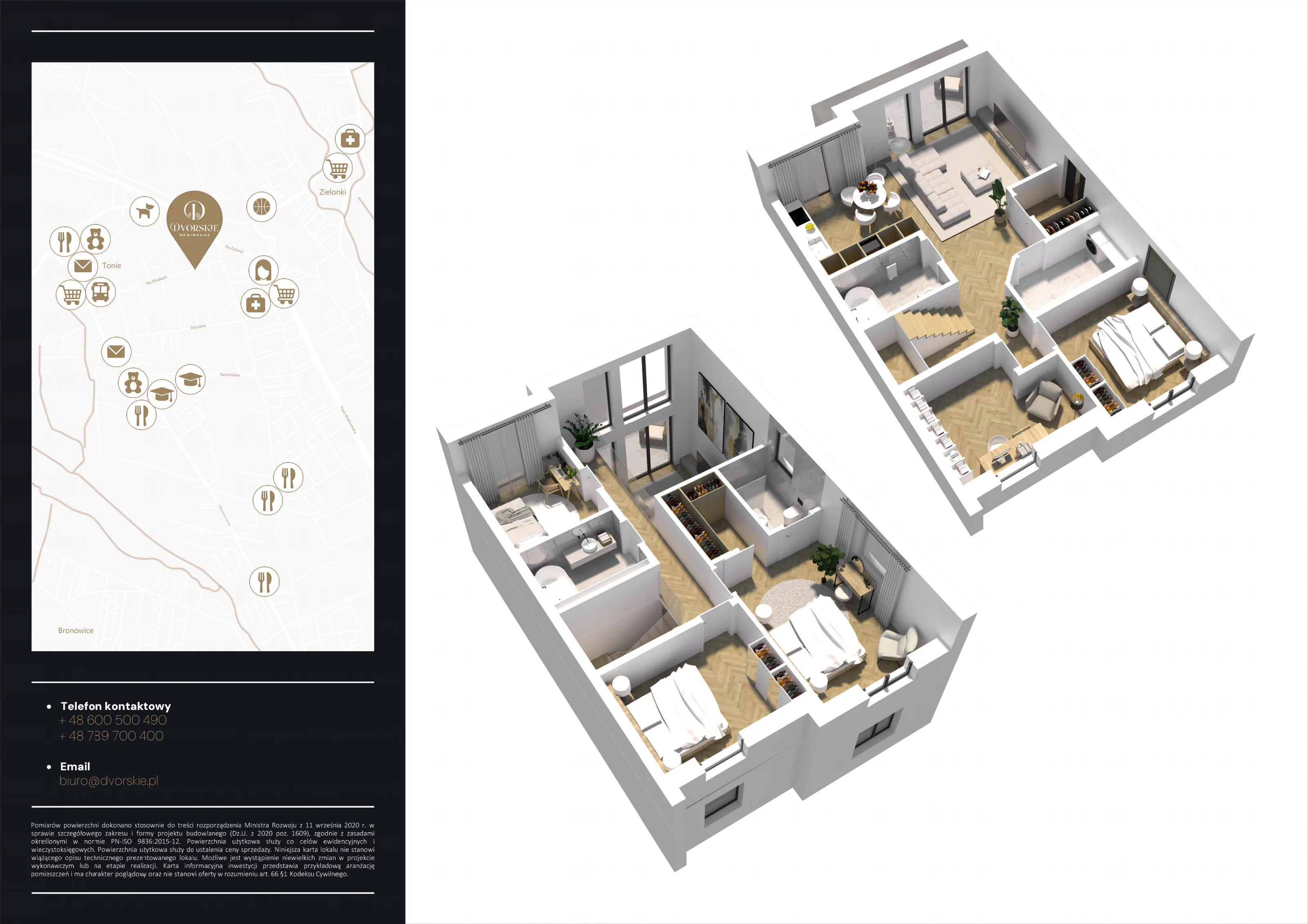 6 pokoi, apartament 137,77 m², piętro 1, oferta nr 2B, Dvorskie Residence, Kraków, Prądnik Biały, Tonie, ul. Na Mostkach