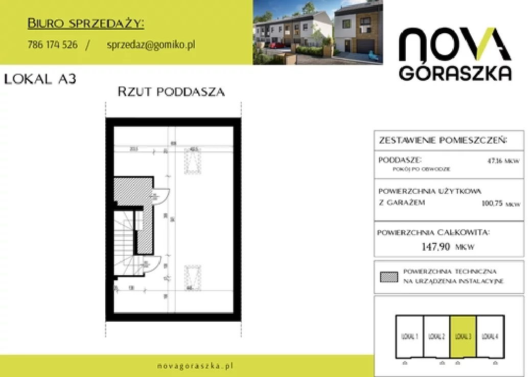 Dom 147,90 m², oferta nr A3, Nova Góraszka, Góraszka, ul. Połudiowa