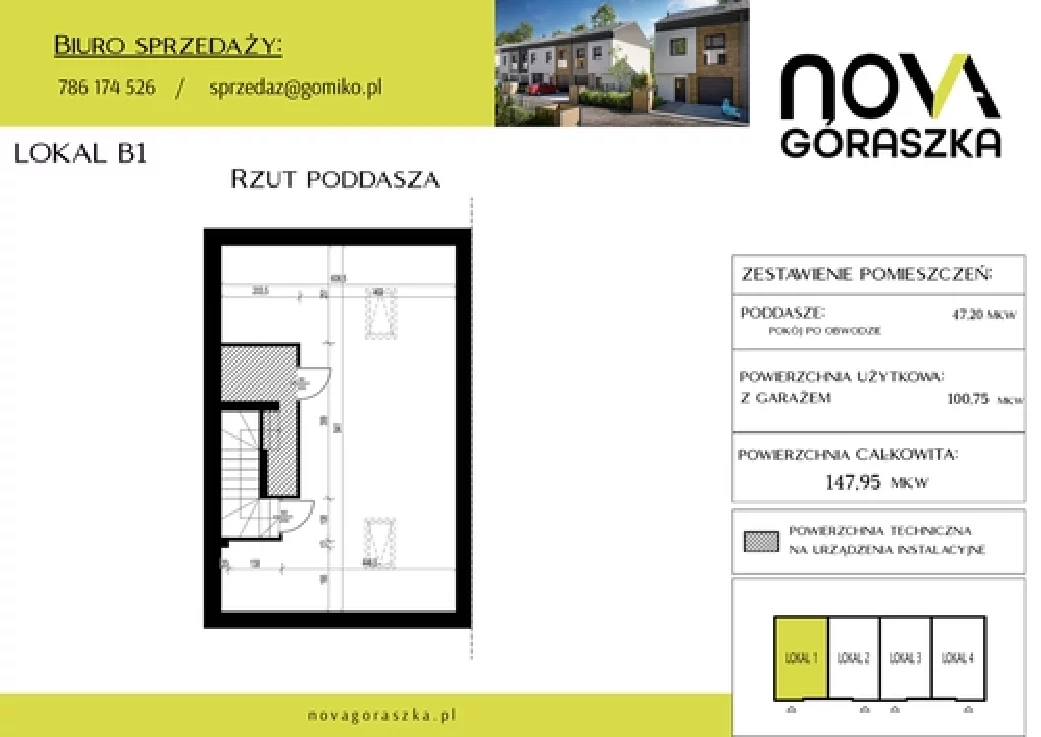 Dom 147,95 m², oferta nr B1, Nova Góraszka, Góraszka, ul. Połudiowa