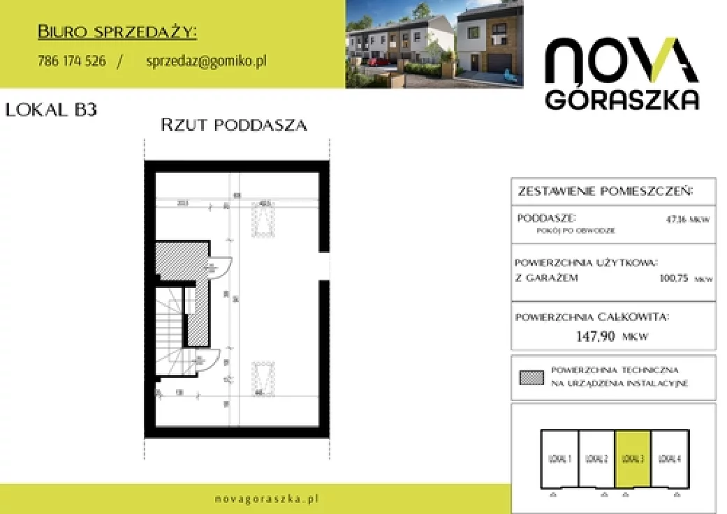 Dom 147,90 m², oferta nr B3, Nova Góraszka, Góraszka, ul. Połudiowa