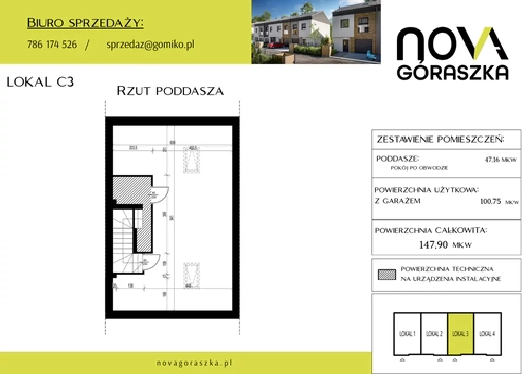 Dom 147,90 m², oferta nr C3, Nova Góraszka, Góraszka, ul. Połudiowa