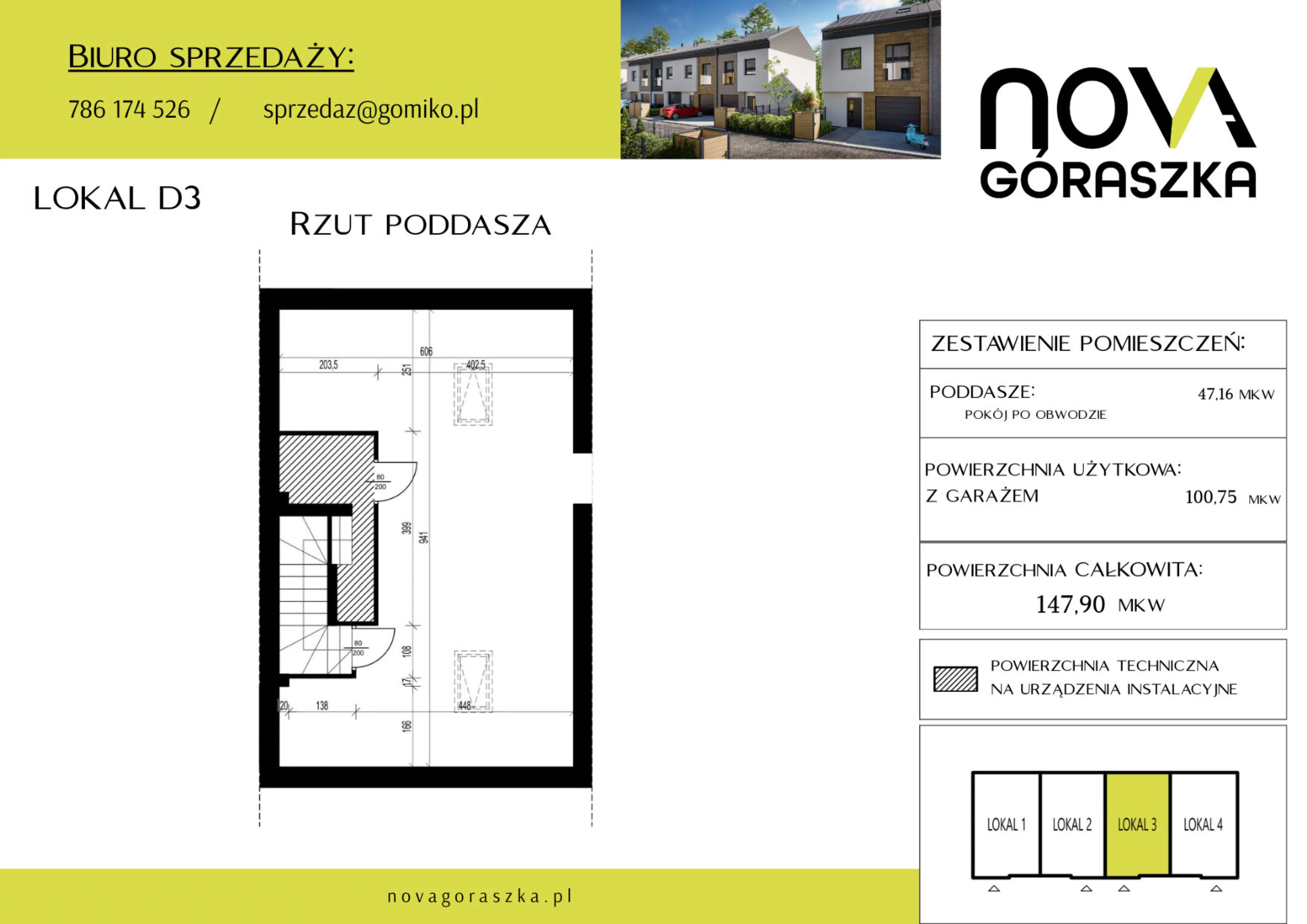 Dom 147,90 m², oferta nr D3, Nova Góraszka, Góraszka, ul. Połudiowa