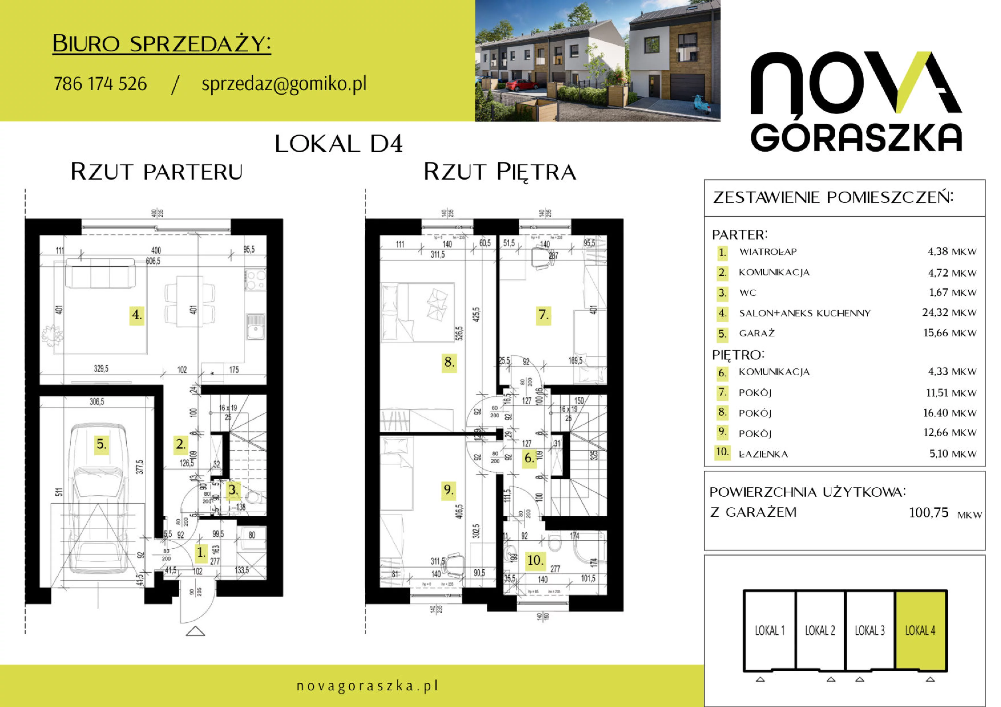 Dom 147,95 m², oferta nr D4, Nova Góraszka, Góraszka, ul. Połudiowa