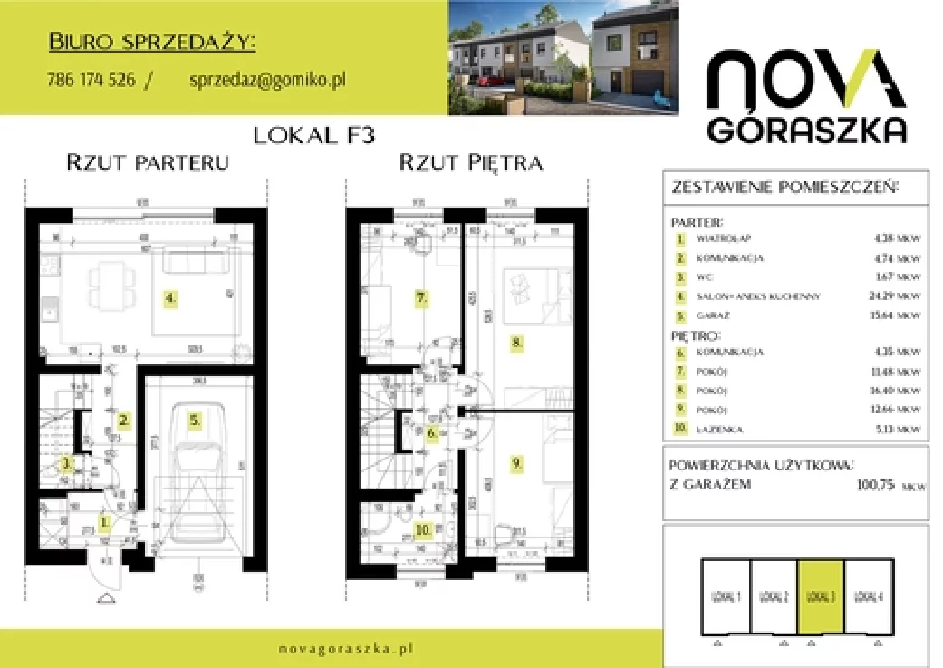 Dom 147,90 m², oferta nr F3, Nova Góraszka, Góraszka, ul. Połudiowa