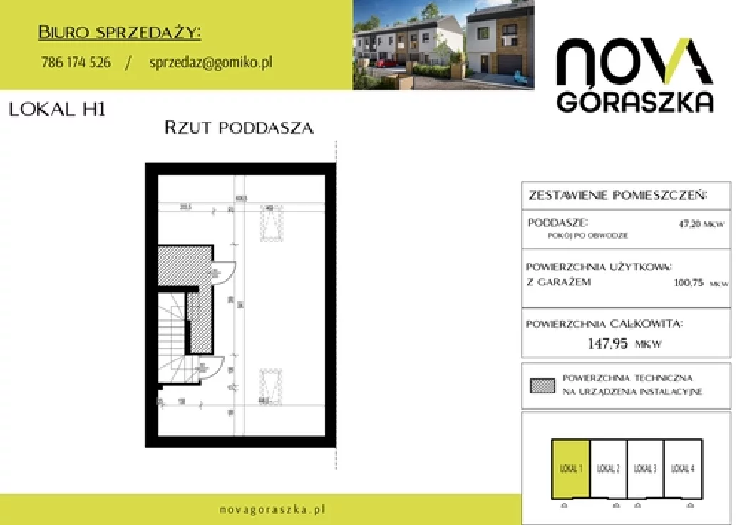 Dom 147,95 m², oferta nr H1, Nova Góraszka, Góraszka, ul. Połudiowa