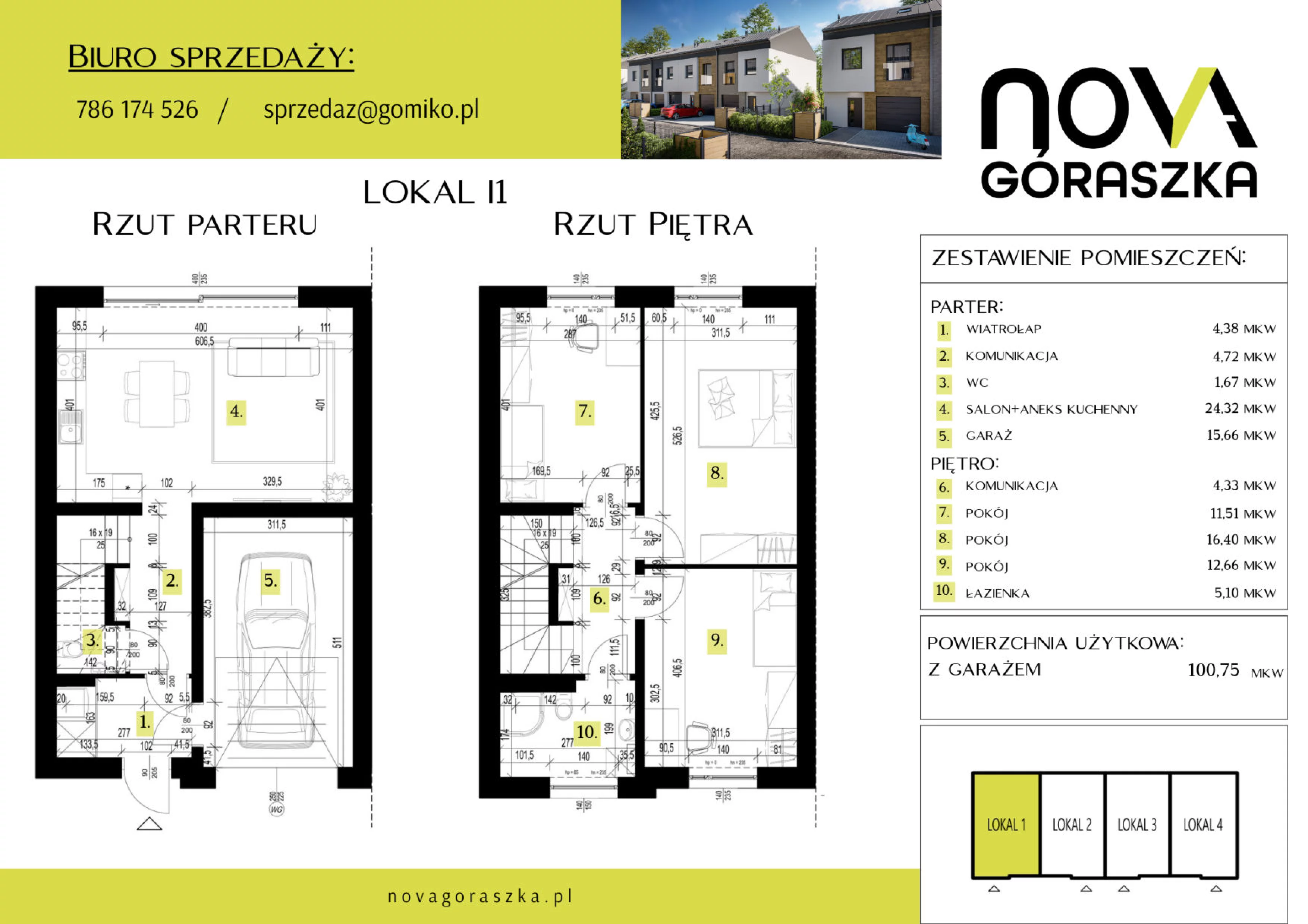Dom 147,95 m², oferta nr I1, Nova Góraszka, Góraszka, ul. Połudiowa