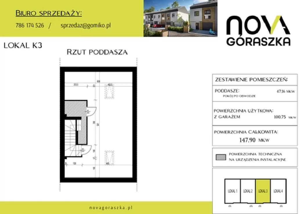 Dom 147,90 m², oferta nr K3, Nova Góraszka, Góraszka, ul. Połudiowa