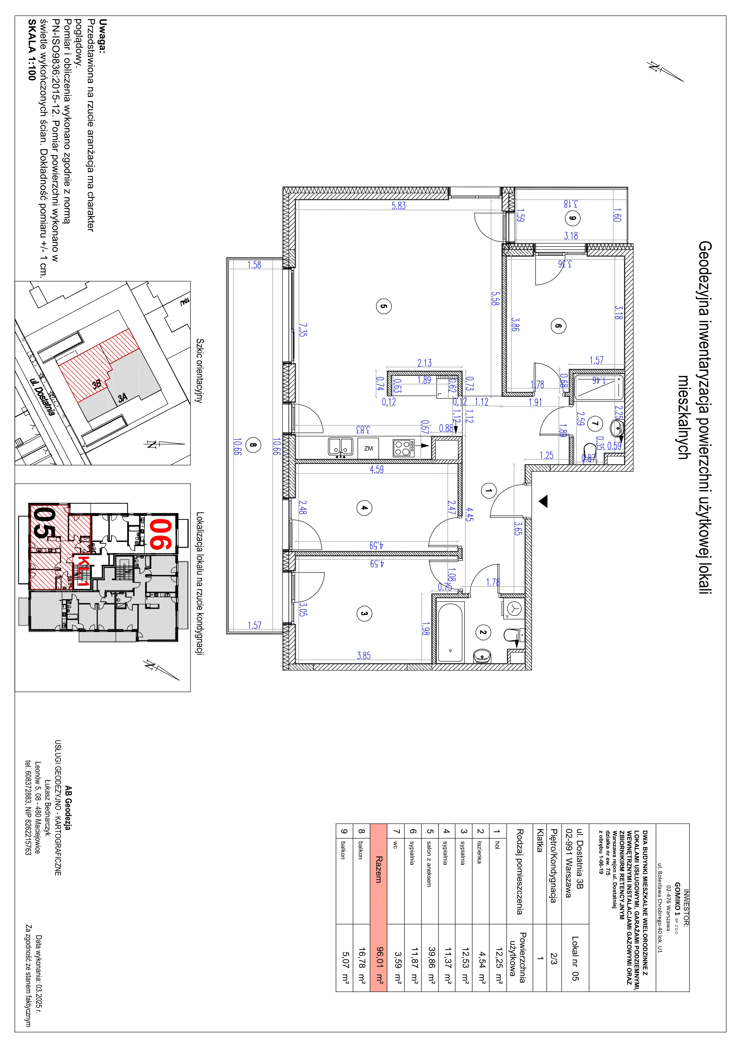 4 pokoje, mieszkanie 96,01 m², piętro 2, oferta nr B5, Vilanovia Park, Warszawa, Wilanów, Zawady, ul. Dostatnia 3A i 3B