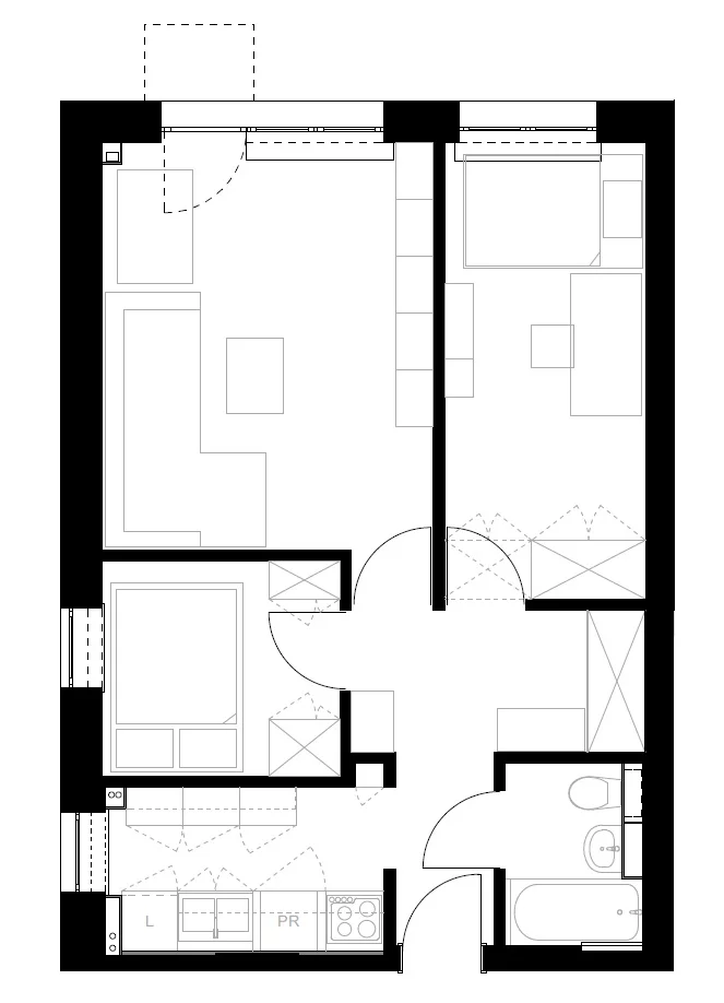 3 pokoje, mieszkanie 47,43 m², piętro 7, oferta nr , 10257325, Warszawa, Praga Południe, Kamionek, Bliska 8