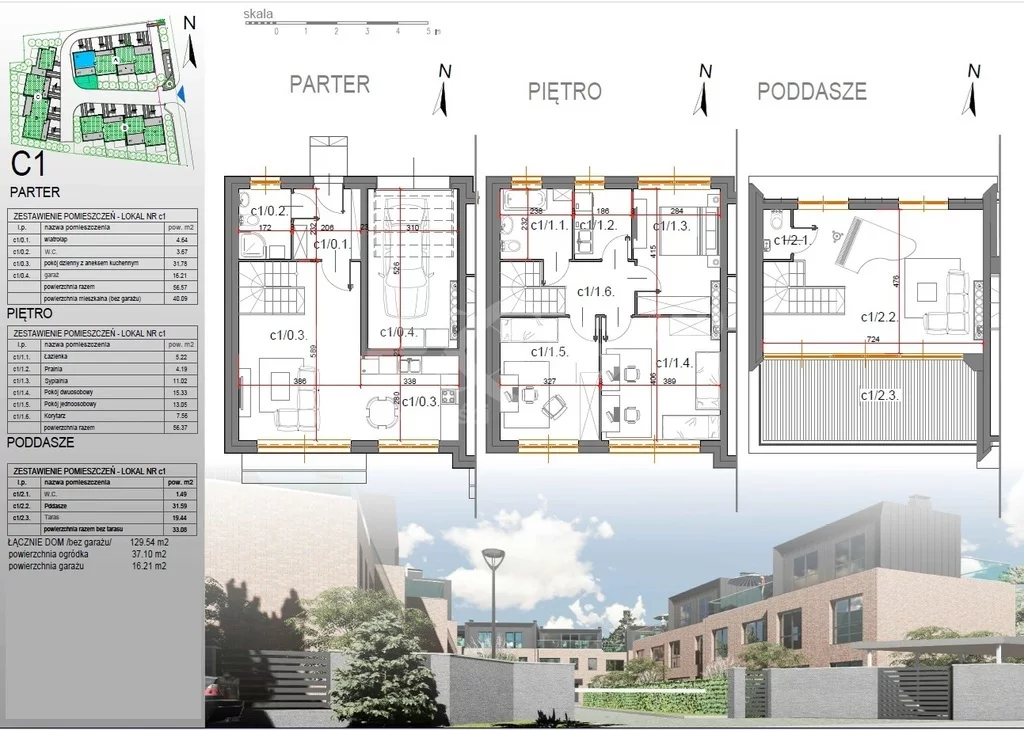 Dom 129,54 m², oferta nr , 64/17137/ODS, Wrocław, Leśnica