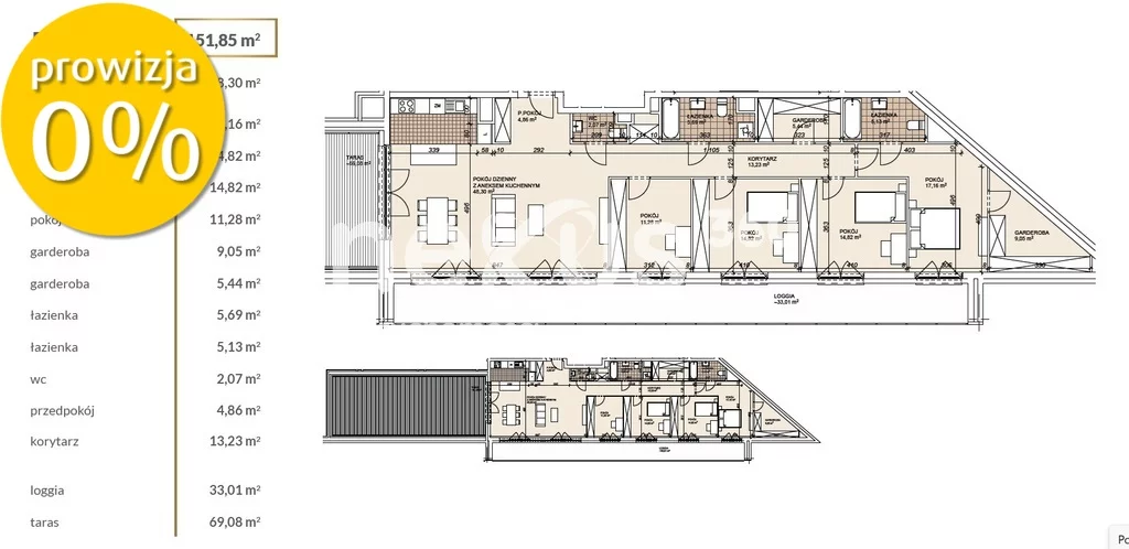 5 pokoi, mieszkanie 151,85 m², piętro 5, oferta nr , 95/17137/OMS, Wrocław, Długa