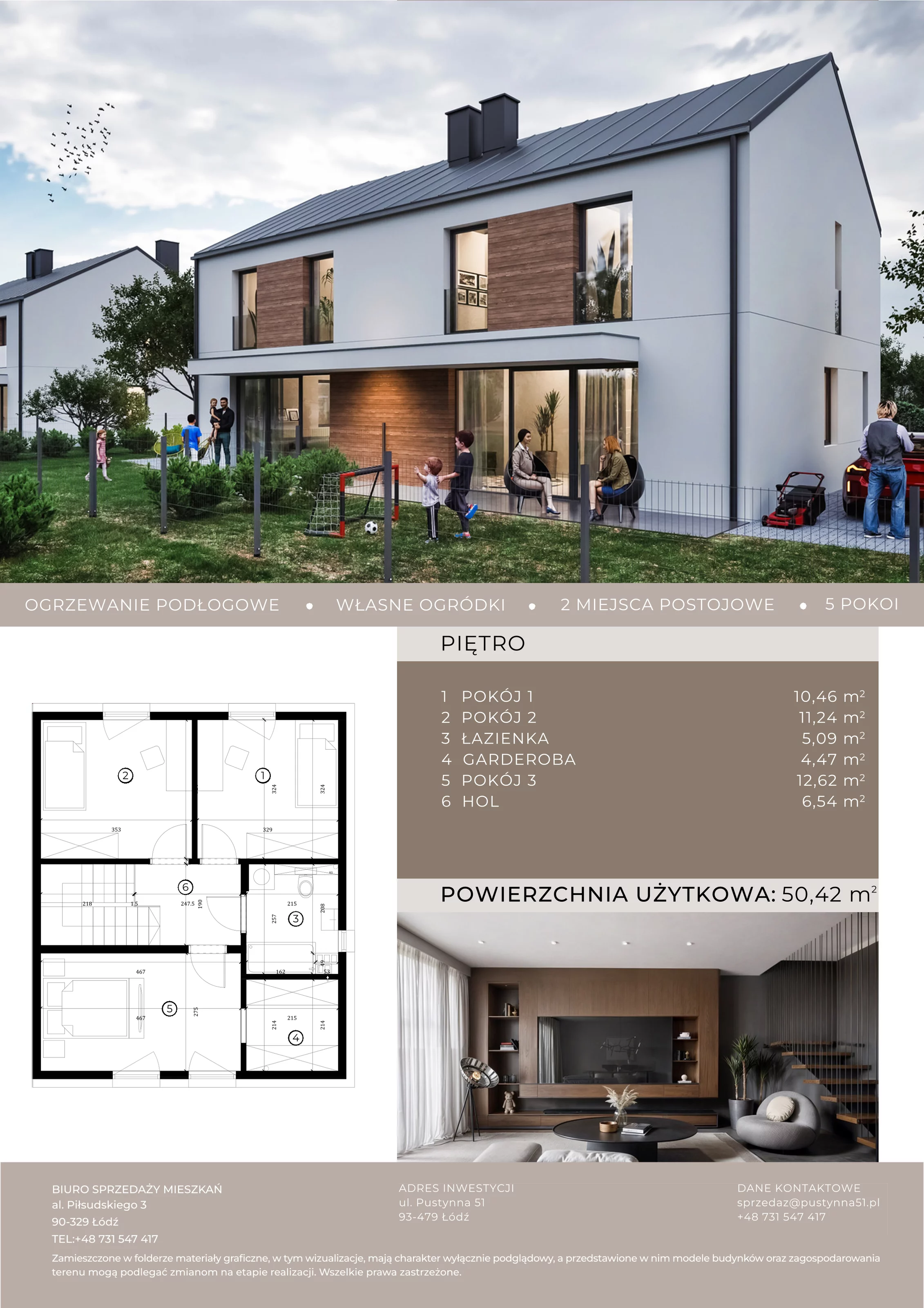 Dom 102,58 m², oferta nr A.2.2, Pustynna 51, Łódź, Górna, ul. Pustynna 51