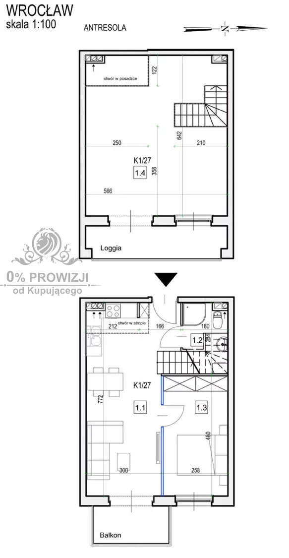 4 pokoje, mieszkanie 71,95 m², piętro 2, oferta nr , 1403-22, Wrocław, Fabryczna, Maślice