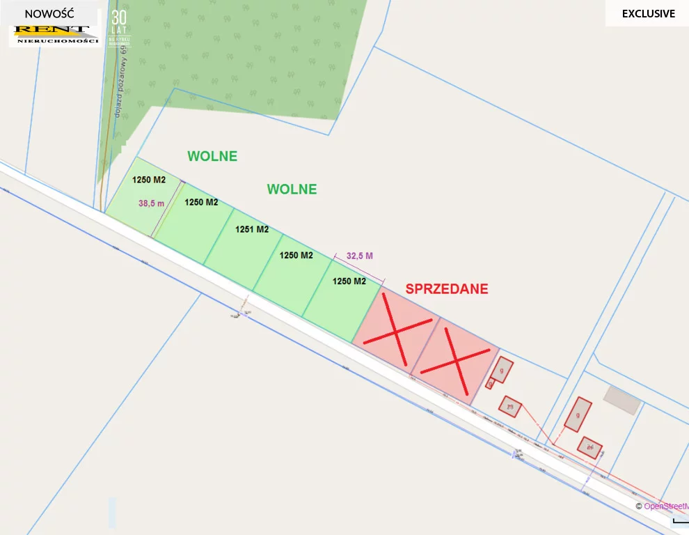 Działka 1 250,00 m², oferta nr , 3571/7376/OGS, Goleniów