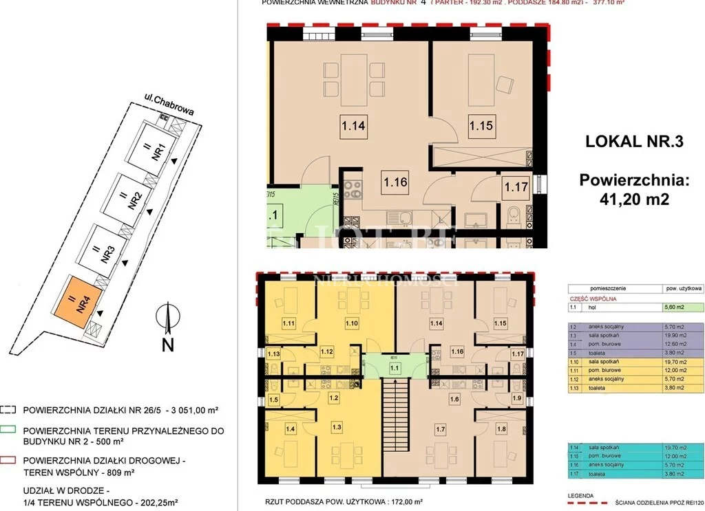 Biuro 41,20 m², oferta nr , 4644/4112/OLS, Wysoka, Chabrowa