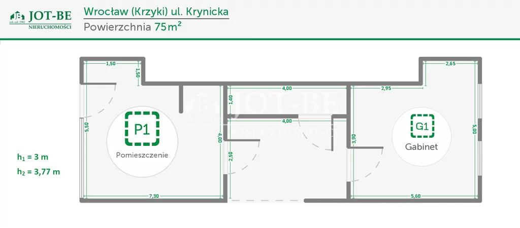 Lokal użytkowy 75,00 m², oferta nr , 2222/4112/OLW, Wrocław, Gaj, Krynicka