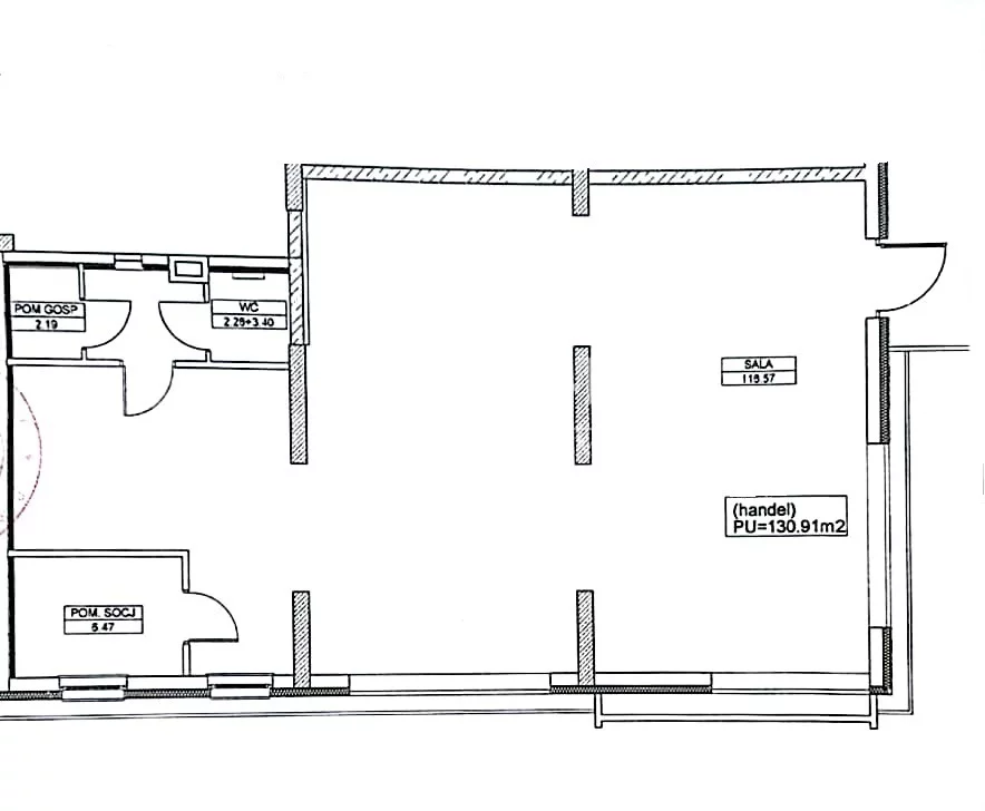 Lokal użytkowy 130,00 m², oferta nr , 2171/4112/OLW, Wrocław, Krzyki-Partynice, Partynice