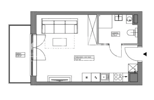1 pokój, mieszkanie 29,12 m², piętro 1, oferta nr , 19762/4112/OMS, Wrocław, Krakowska