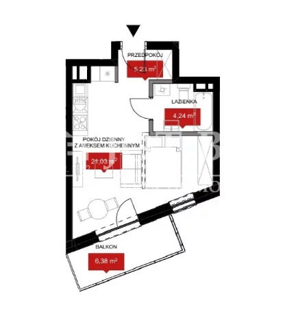 1 pokój, mieszkanie 30,50 m², piętro 1, oferta nr , 19795/4112/OMS, Wrocław, Władysława Reymonta