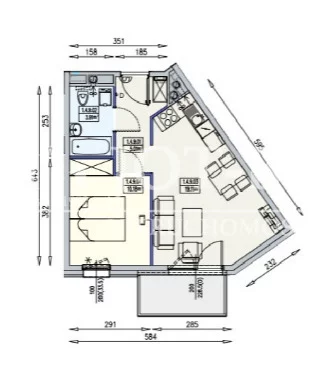 2 pokoje, mieszkanie 38,21 m², piętro 4, oferta nr , 19799/4112/OMS, Wrocław, Krzyki-Partynice, Krzyki, Braterska