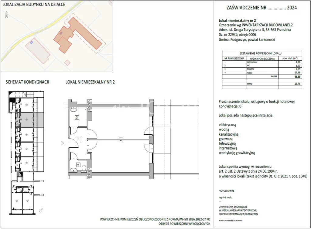 2 pokoje, mieszkanie 38,39 m², parter, oferta nr , 18921/4112/OMS, Przesieka, Droga Turystyczna