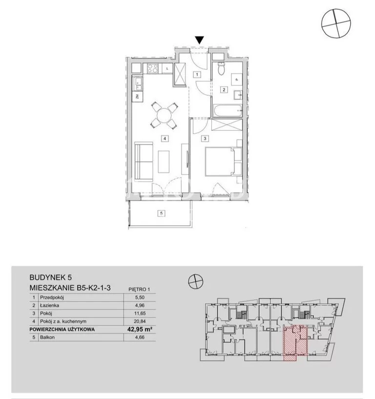2 pokoje, mieszkanie 42,95 m², piętro 1, oferta nr , 19726/4112/OMS, Wrocław, Fabryczna, Opoczyńska
