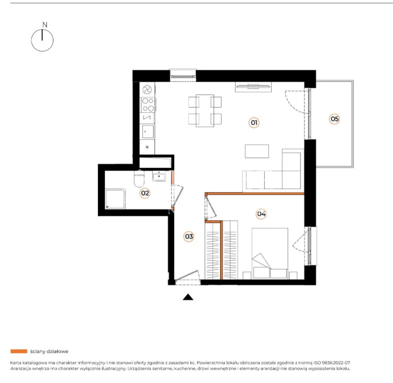 2 pokoje, mieszkanie 45,97 m², piętro 1, oferta nr , 19794/4112/OMS, Wrocław, Brochów, Wiaduktowa