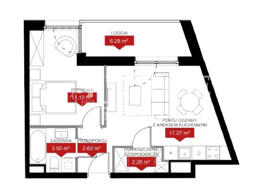 2 pokoje, mieszkanie 36,77 m², piętro 3, oferta nr , 19796/4112/OMS, Wrocław, Władysława Reymonta