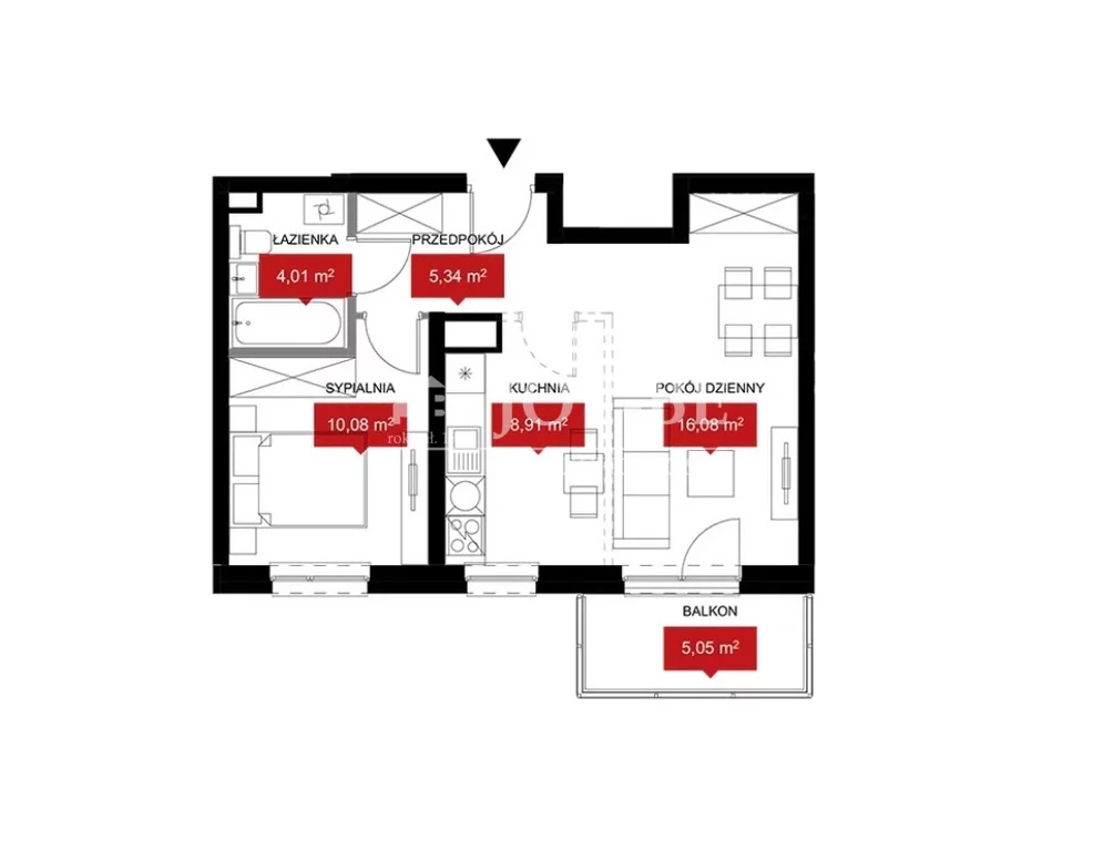 2 pokoje, mieszkanie 44,42 m², piętro 1, oferta nr , 19672/4112/OMS, Wrocław, Kleczków, Władysława Reymonta