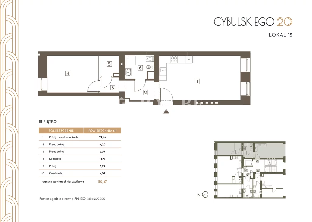 2 pokoje, mieszkanie 49,03 m², piętro 1, oferta nr , 19793/4112/OMS, Wrocław, Wojciecha Cybulskiego